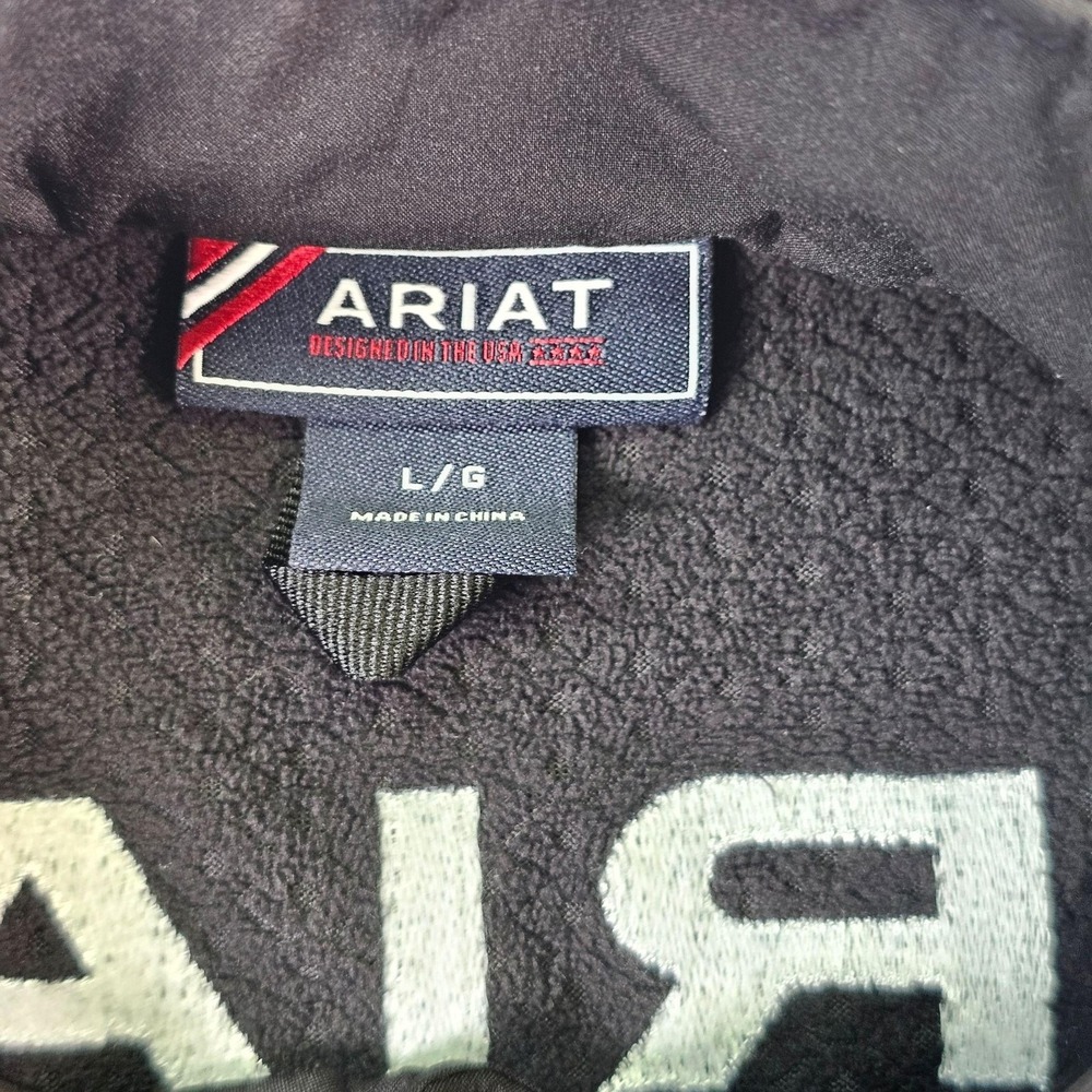 Ariat Vest Womens Large Black Softshell Full Zip Outdoor Western Logo L - Picture 6 of 11